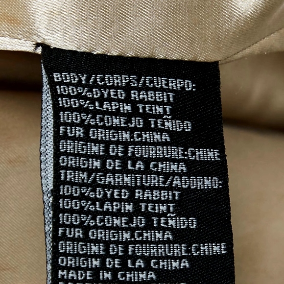 bebe Rabbit-fur Coat - Picture 4 of 4